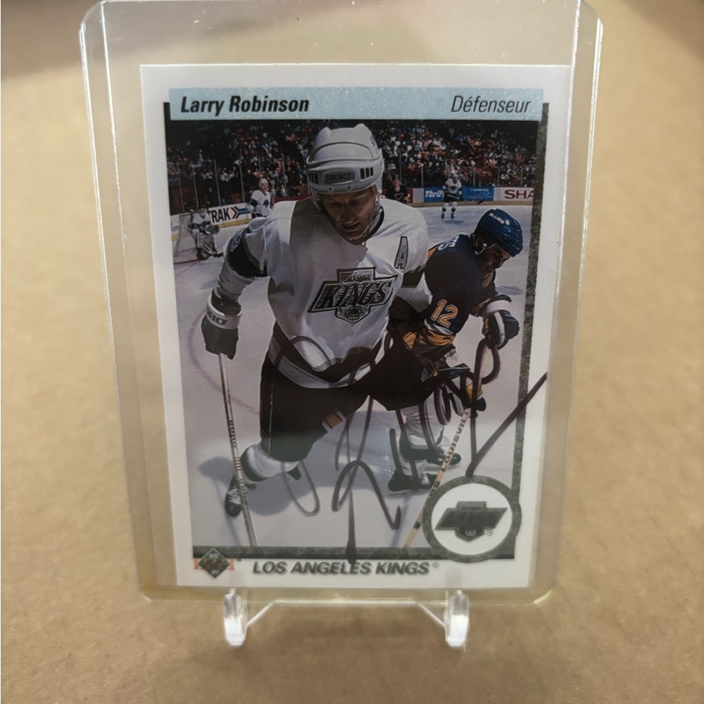 NHL Los‎ Angeles Kings Larry Robinson Autographed Card
